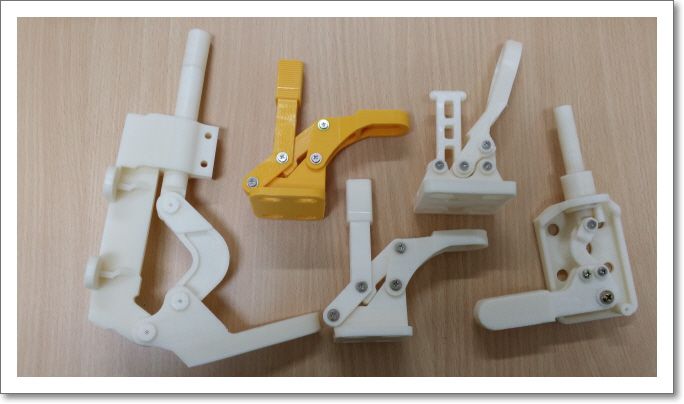 3D프린터(RP)로 출력한 부품들